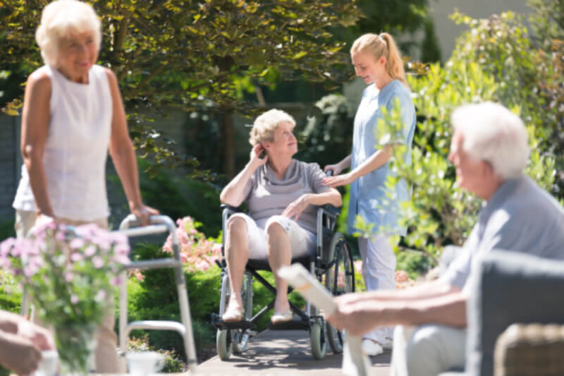 Older People In Garden