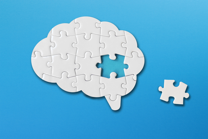 Puzzle Pieces of Thought Bubble