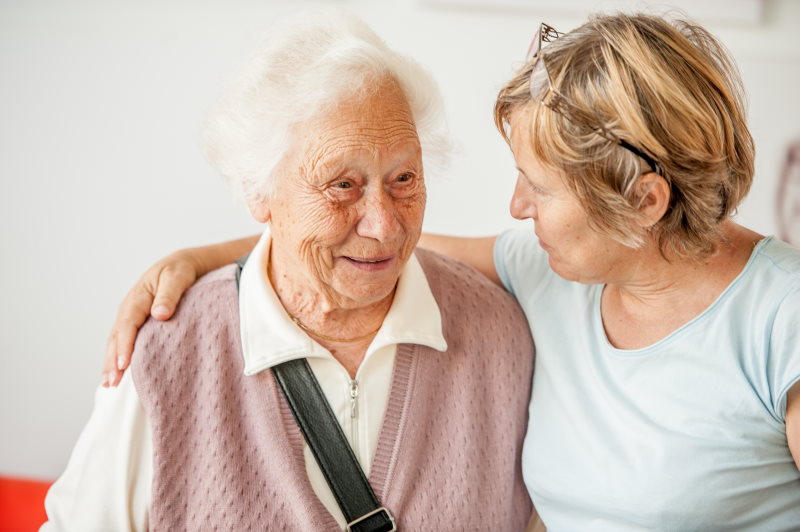 Senior Woman and Daughter