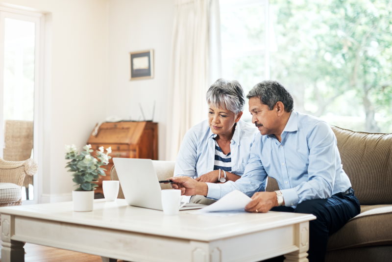Senior Woman and Financial Advisor Talking