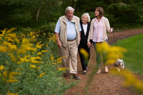 Family Walking their Dog